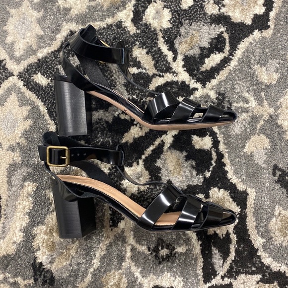 J. Crew Fisherman pumps in shiny spazzolato leather